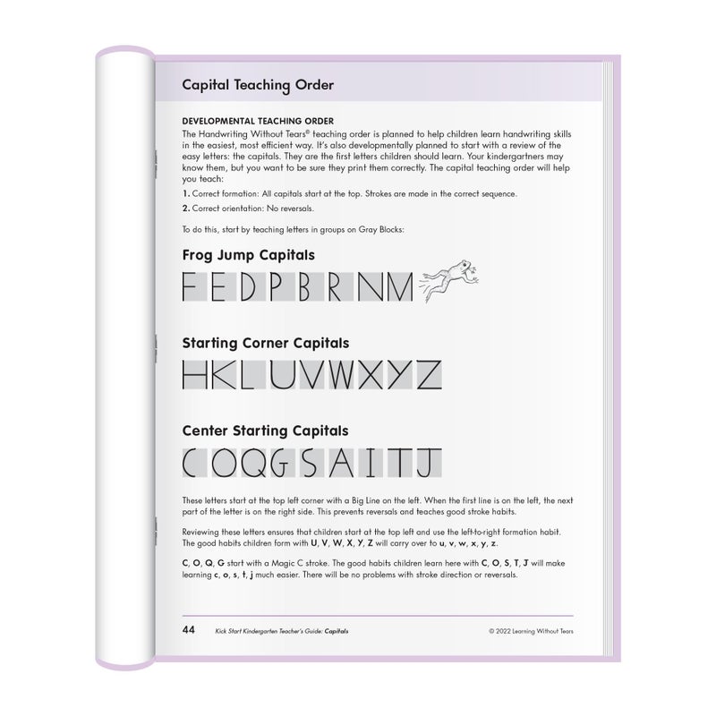 Learning Without Tears Kick Start Kindergarten Teacher's Guide, Preschool, Handwriting Practice, Writing Book, School & Home, Lanugage Arts, Tutoring, Sensory - Image 4